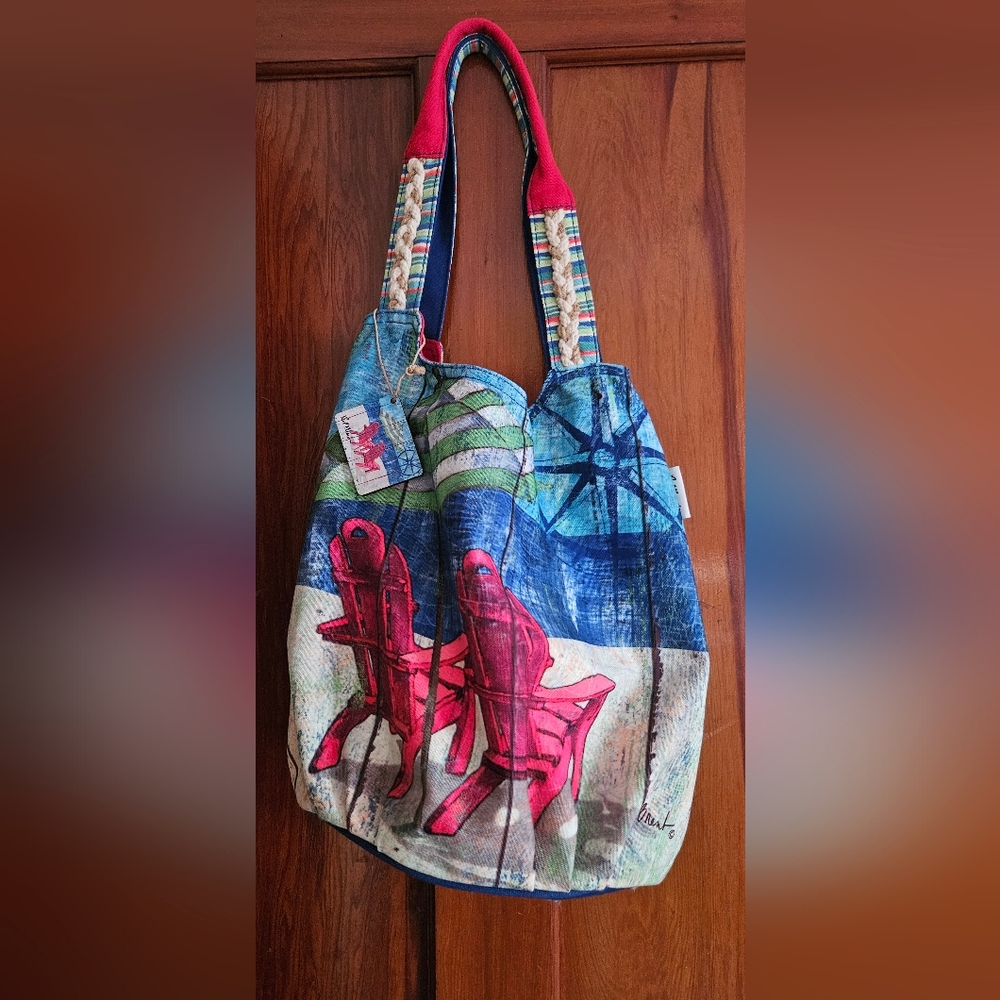 Colorful PAUL BRENT LARGE Tote Bag.